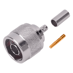 Conector N Macho Inverso de Anillo Plegable para cables RG-58/U, RG-142/U.