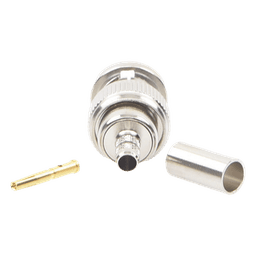 Conector BNC Macho Inverso, de anillo plegable para cables RG-58/U, RG-142/U.