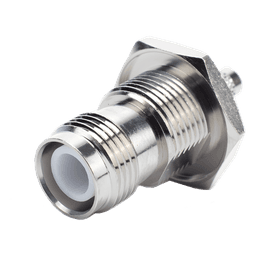 Conector TNC Hembra Inverso para Chasis de Anillo Plegable para Cable RG-58/U.