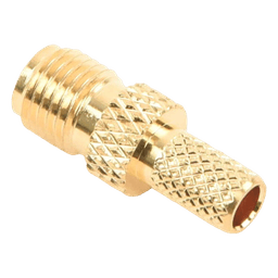 Conector SMA hembra inverso de anillo plegable para cable RG-58/U, Oro/ Oro Teflón.