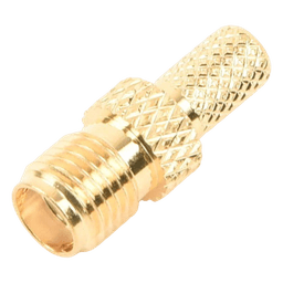 Conector SMA hembra inverso de anillo plegable para cable RG-58/U, Oro/ Oro Teflón.