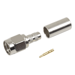Conector SMA Macho de anillo plegable para cable RG-58/U, Niquel / Oro / Teflón.