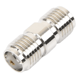 Adaptador en Línea tipo Barril, de Conector SMA Hembra a SMA Hembra, Níquel/ Oro/ Teflón.