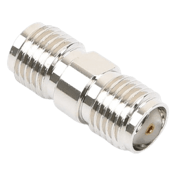 Adaptador en Línea tipo Barril, de Conector SMA Hembra a SMA Hembra, Níquel/ Oro/ Teflón.