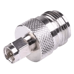 Adaptador en Linea de Conector SMA Macho a N Hembra, Niquel/ Oro/ Teflón.