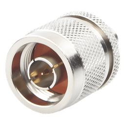 Adaptador en Línea de Conector SMA Macho a N Macho, Níquel/ Oro/ Teflón.