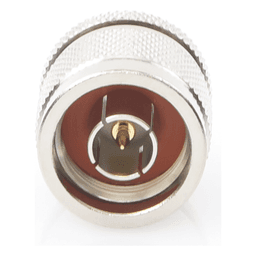 Adaptador en Línea de Conector SMA Macho a N Macho, Níquel/ Oro/ Teflón.