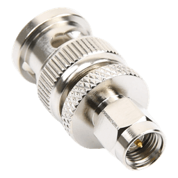 Adaptador en Línea de Conector SMA Macho a BNC Macho, Níquel/ Oro/ Teflón.