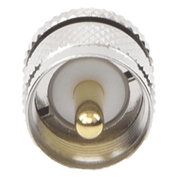 Adaptador en Línea de Conector SMA Hembra a UHF Macho (PL-259), Níquel/ Oro/ Teflón.