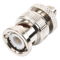 Adaptador en Línea de Conector SMA Hembra a BNC Macho, Níquel/ Oro/ Teflón.