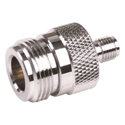 Adaptador en Línea de Conector SMA Hembra a N Hembra, Níquel/ Oro/ Teflón.