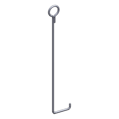 Ancla de piso para retenida para torre de 45 m, tipo piso con galvanizado por electrólisis