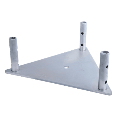 Base para torre sección STZ-30 galvanizada por electrolisis.