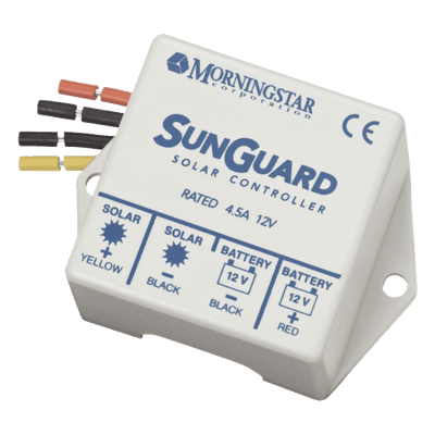 Controlador de Carga Solar PWM SunGuard 4.5 A / 12 VCC / Compensación de Temperatura / 100% Estado Sólido / -40°C a +85°C