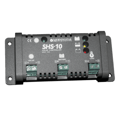 Controlador de Carga Solar PWM 10 A / 12 VCC / Desconexión Automática / IP22 / Protección Integral / Bajo Consumo 8 mA
