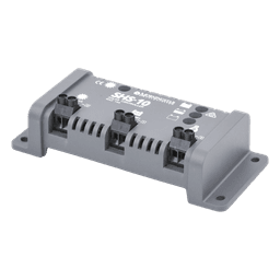 Controlador de Carga Solar PWM 10 A / 12 VCC / Desconexión Automática / IP22 / Protección Integral / Bajo Consumo 8 mA