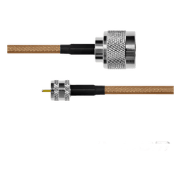 Cable RG142, con conectores N Macho / MINI UHF Macho.