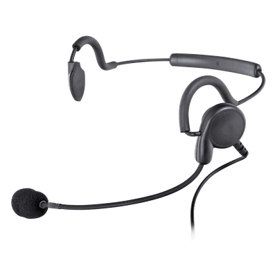 DIADEMA POR DETRÁS DE LA CABEZA CON BOMM FLEXIBLE P/ MOTOROLA GP-300/ SP-50/ P1225/ PRO-3150/ MAG-ONE/ EP-450/ EP-350/ RDU-2020. HYT TC-500/ 518/ 600/ 610/ 700/ 620/ 1600/ 700EX.