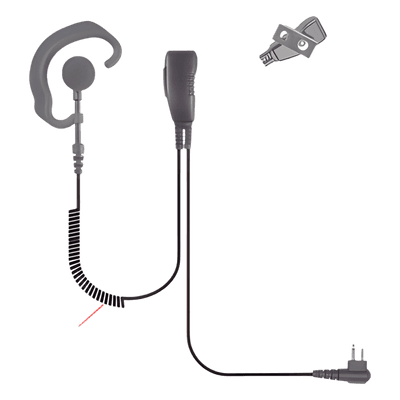 MICRÓFONO DE SOLAPA ESTILO GANCHO P/ MOTOROLA GP300/ SP50/ P1225/ PRO3150/ EP450/ EP350/ MAG ONE/ RDU2020/XV2600. HYT TC-500/ 518/ 600/ 610/ 620/ 700/ 1600/ 700EX. 
