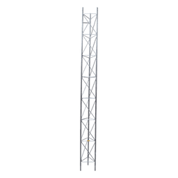 Tramo de Torre Arriostrada de 3m x 45cm, Galvanizado por Inmersión, Hasta 60 m de Elevación. Zonas Húmedas.