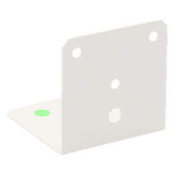 Montaje de Acero Tipo "L" con Perforación 3/4" y Pintura Horneada.