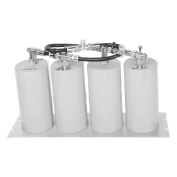 Duplexer Pasa Banda-Rechazo de Banda / 400-470 MHz / 4 Cavidades 4" (101.6 mm) / 250 W / Aislamiento 90 dB @ 5 MHz / Conectores N Hembra
