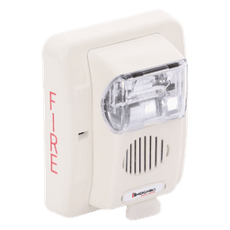 Sirena Estrobo, 24 Vcd, Multi-Candela 15 hasta 110 cd, Montaje En Pared, Color Blanco, Serie HEC3 (0500-06030)