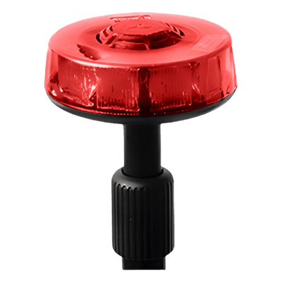 Luz telescópica trasera roja con mástil de 3 secciones, 15 LEDs en tecnología SOLARIS