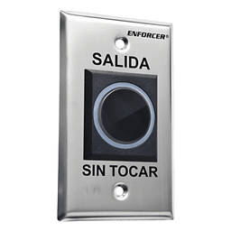 Botón de Salida sin Contacto / Sensor IR / Iluminado / Normalmente Abierto y Cerrado / Distancia Ajustable de Detección /  Rele Ajustable de 0.5 a 30 Segundos / Uso Interior