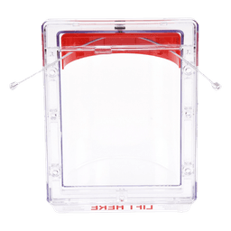 Cubierta Protectora Serie Stopper IIÆ De Policarbonato Super Resistente, Montaje Empotrado, Texto En Inglés, Sin Bocina