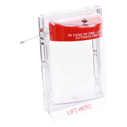 Cubierta Protectora Serie Stopper IIÆ De Policarbonato Super Resistente, Montaje Empotrado, Texto En Inglés, Sin Bocina