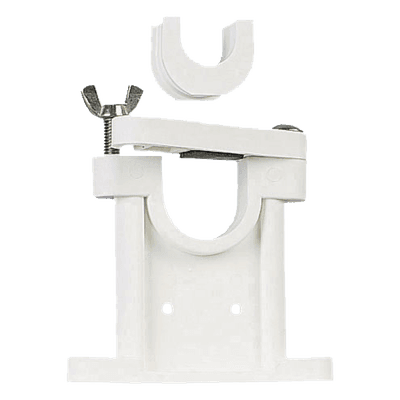 Soporte para antenas de 1 1/2 ", 1 1/8" y 1" de diametro, utilizando el adaptador incluido.
