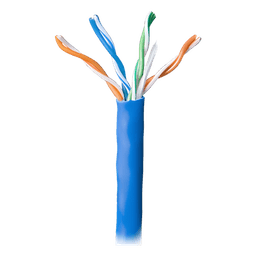 Bobina de 305 Metros (1000 Pies) Cable Par Trenzado Nivel 5 (CAT 5e) / CMR / Color Azul / 4 Pares de Conductores Sólidos de Cobre AWG 24 / Para Aplicaciones de CCTV, Redes de Datos, IP Megapixel, Control RS485