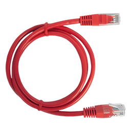 Cable de Parcheo UTP Cat5e - 0.5 Metros (1.64 Pies) - Rojo