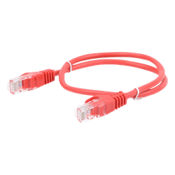 Cable de Parcheo UTP Cat5e - 0.5 Metros (1.64 Pies) - Rojo