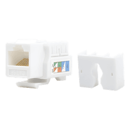 Módulo Jack Keystone Cat5e con Terminación 110 (Punchdown) para Faceplate - Color Blanco