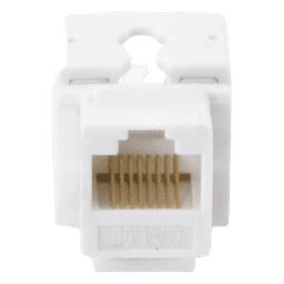 Módulo Jack Keystone Cat5e con Terminación 110 (Punchdown) para Faceplate - Color Blanco