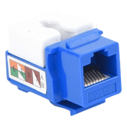 Módulo Jack Keystone Cat5e con Terminación 110 (Punchdown) para Faceplate - Color Azul