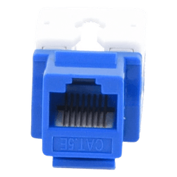 Módulo Jack Keystone Cat5e con Terminación 110 (Punchdown) para Faceplate - Color Azul
