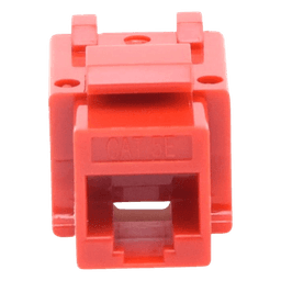 Módulo Jack Keystone Cat5e con Terminación 110 (Punchdown) para Faceplate - Color Rojo