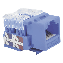 Módulo Jack / Cat6 Clase E / Keystone 110 / Impacto / RJ45 No Blindado / Azul