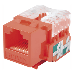 Módulo Jack Keystone Cat6 con Terminación 110 (Punchdown) para Faceplate - Color Rojo