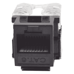Módulo Jack Keystone Cat6 con Terminación 110 (Punchdown) para Faceplate - Color Negro