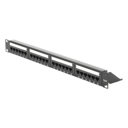 Panel de Parcheo de Impacto / 24 Puertos Cat6 / 1U Rack 19" (48.26 cm) / T568A/B / 110 IDC