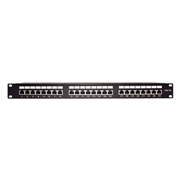 Panel de Parcheo de Impacto Blindado (STP) de 24 Puertos Cat5e, 19 Pulgadas