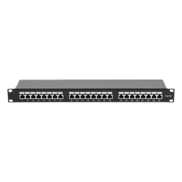 Panel de Parcheo de Impacto Blindado (STP) de 24 Puertos Cat5e, 19 Pulgadas