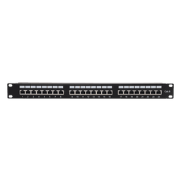 Panel de Parcheo de Impacto (110) Blindado (STP) de 24 Puertos Cat6, 19 Pulgadas