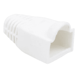 Bota Plástica para Protección de Plug RJ45, Color Blanco