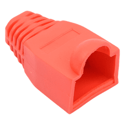 Bota Plástica para Protección de Plug RJ45, Color Rojo