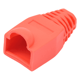 Bota Plástica para Protección de Plug RJ45, Color Rojo